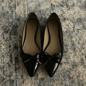 Ann Taylor Pointed Toe Bow Flats